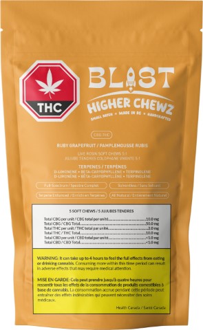 RUBY GRAPEFRUIT LIVE ROSIN THC:CBG HIGHER CHEWZ
