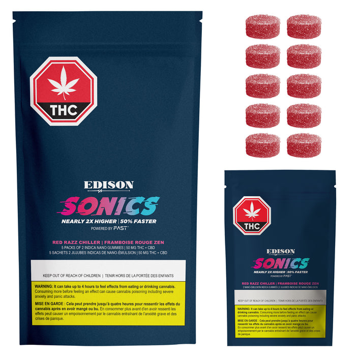 RED RAZZ CHILLER 1:1 CBD:THC MULTIPACK NANO CHEWS