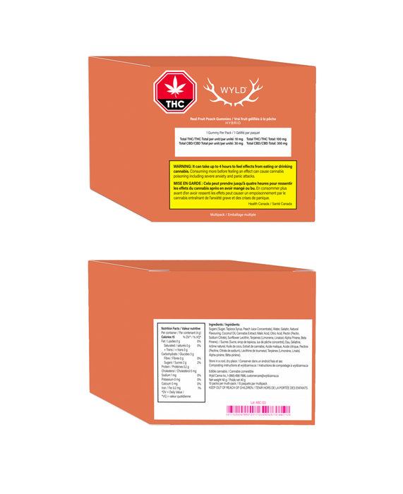 REAL FRUIT PEACH THC:CBD GUMMIES MULTI