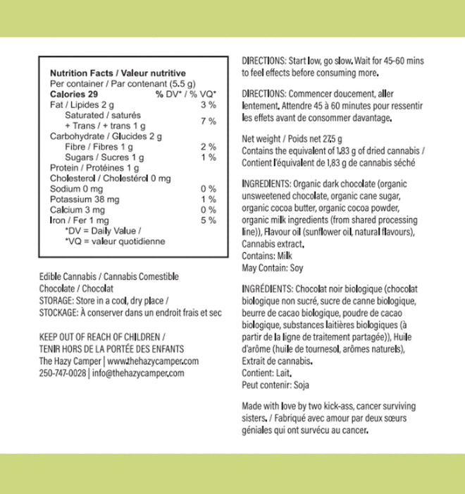 HAZY MINT 50MG THC CHOCOLATE MULTI LTO