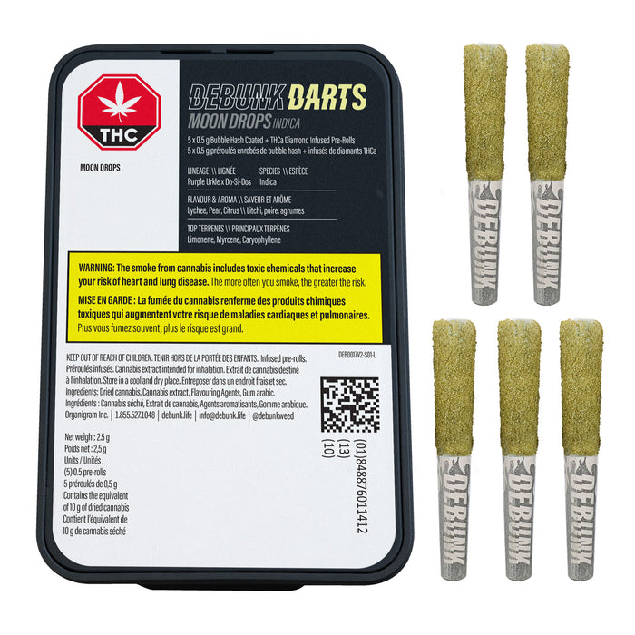 MOON DROPS BUBBLE HASH COATED INFUSED PRE-ROLLS