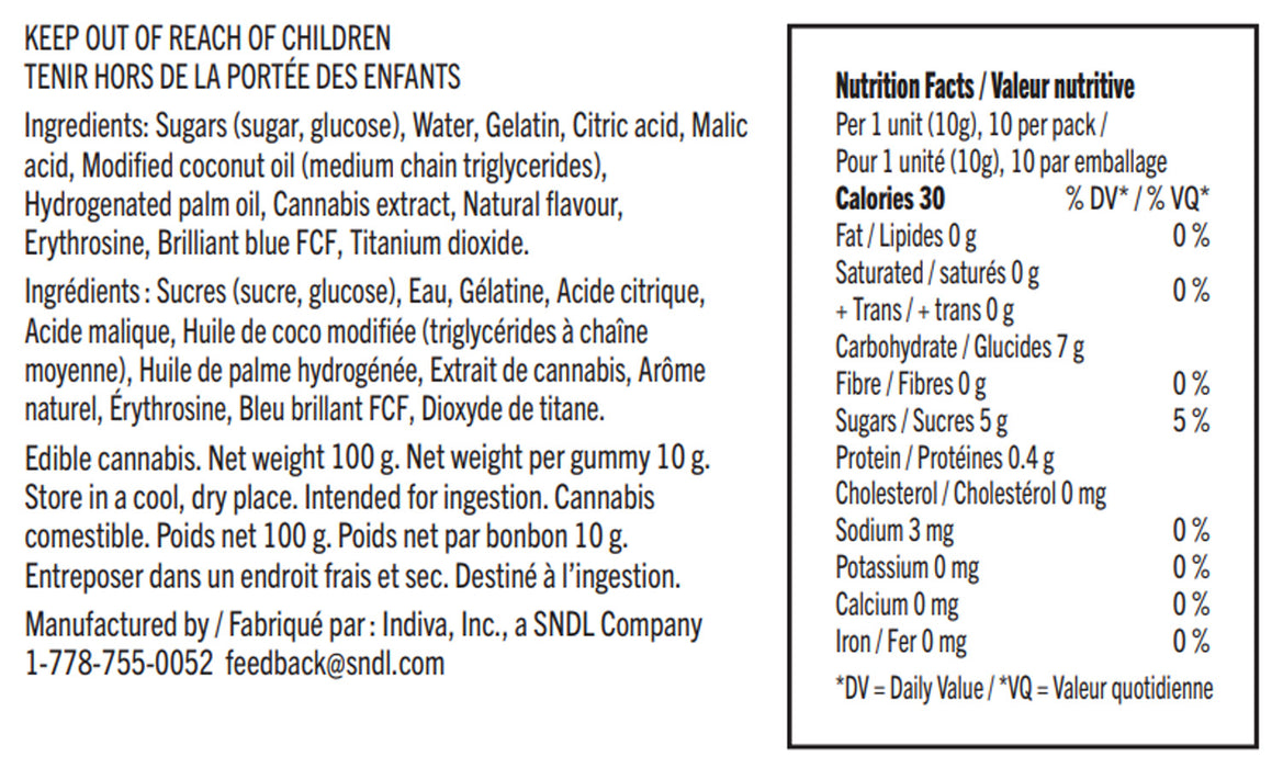 SOUR PURPLE ONE LIVE ROSIN INDICA GUMMIES MULTI