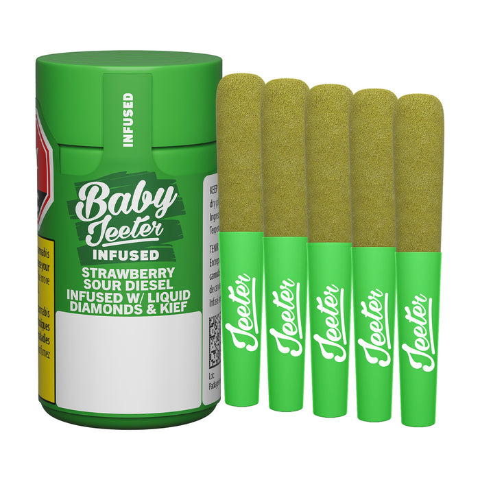 BABY JEETER STRAWBERRY SOUR DIESEL INFUSED PREROLL