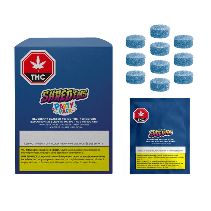 BLUEBERRY BLASTER PARTY PACK THC:CBG GUMMIES MULTI