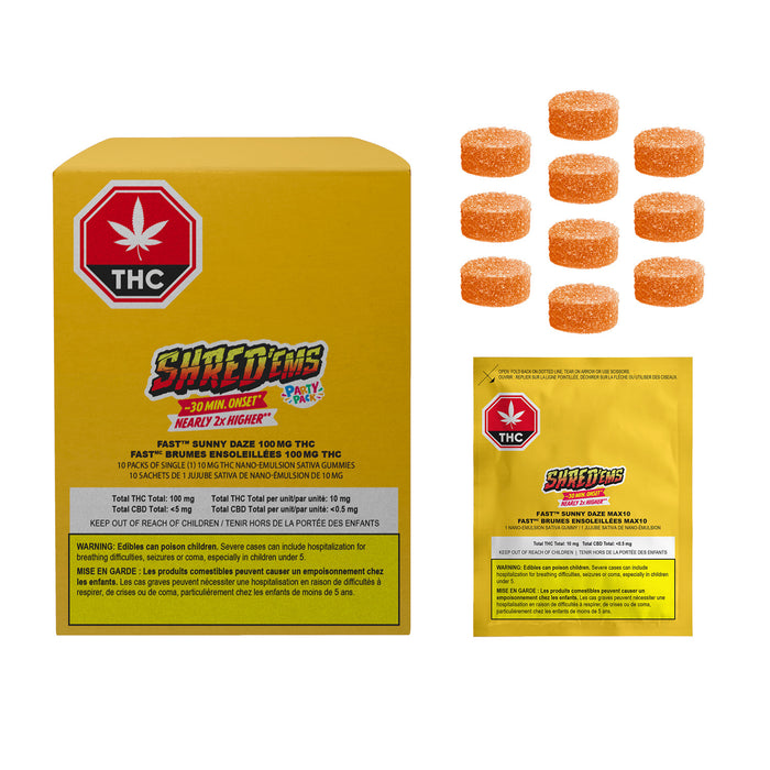 FAST SUNNY DAZE PARTY THC 100 MULTIPACK GUMMIES