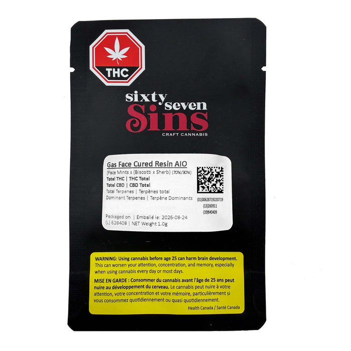 GAS FACE CURED RESIN AIO VAPE