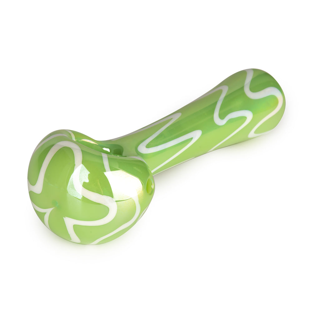 4.5" QUEST GREEN SLYME SPOON HAND PIPE